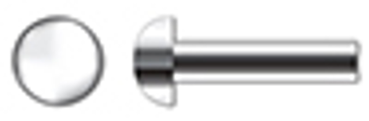 1/4" X 1-1/4" Solid Rivets, Round Head, AISI 304 Stainless Steel (18-8)
