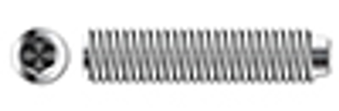 #8-32 X 1/8" Hex Socket Set Screws, Knurled Cup Point, Full Thread, AISI 304 Stainless Steel (18-8)