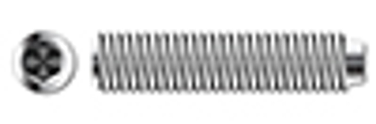 #10-24 X 1/2" Hex Socket Set Screws, Oval Point, Full Thread, AISI 304 Stainless Steel (18-8)