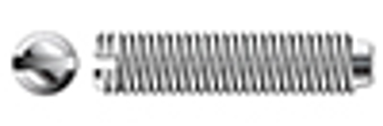 #10-24 X 1/2" Set Screws, Slotted Drive, Cup Point, Full Thread, AISI 304 Stainless Steel (18-8)