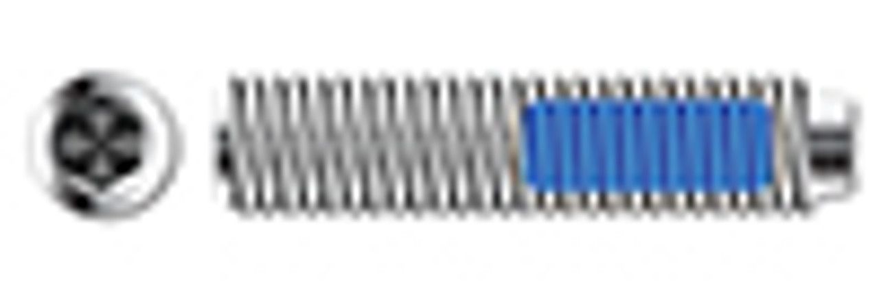 #10-24 X 1/2" Hex Socket Set Screws, Thread-Locking Patch, Cup Point, Full Thread, AISI 304 Stainless Steel (18-8)