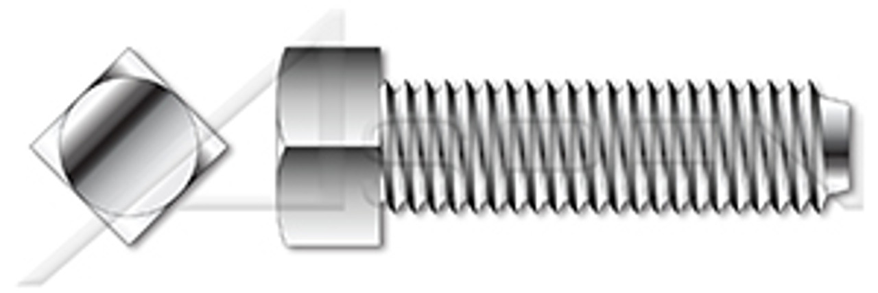 1/4"-20 X 3/4" Set Screws, Square Head, Cup Point, Full Thread, AISI 316 Stainless Steel