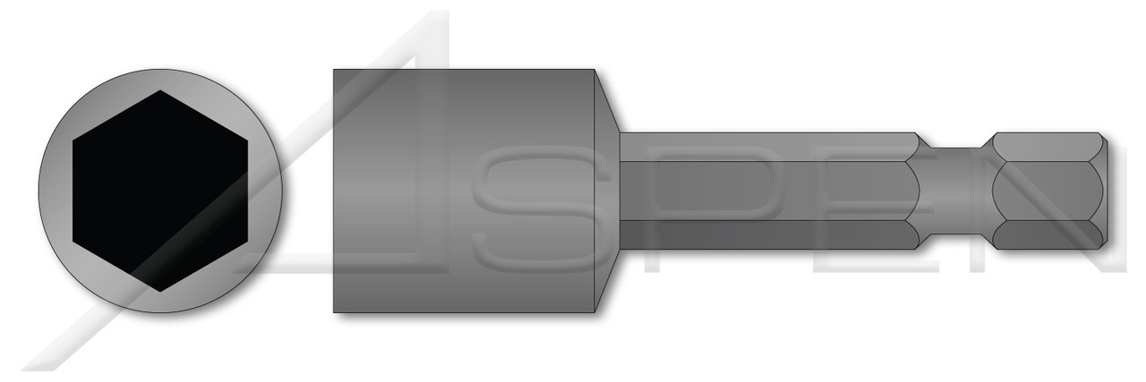 7/16" X 1-3/4", A/F=1/4" Magnetic Nut Setter