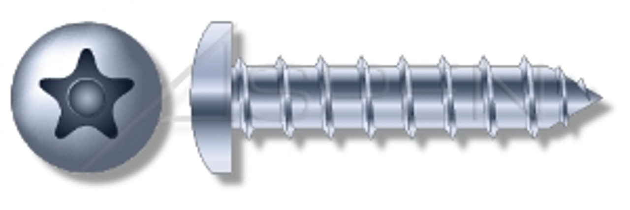 1/4" X 2-3/4" Masonry Screws, Button Head Tamper-Resistant 5-Lobe "Plus" Pin Drive, Steel, Zinc Plated