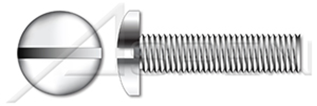 #6-32 X 1-1/2" Machine Screws, Pan Slot Drive, Full Thread, AISI 316 Stainless Steel
