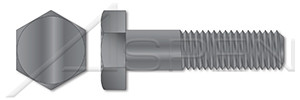 5/8"-11 X 1" Machine Bolts, Hex Head, A307 Steel, Plain