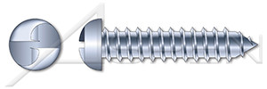 #6 X 5/8" Self-Tapping Sheet Metal Screws, Round Head Tamper-Resistant One-Way Slotted Drive, Type "AB", Steel, Zinc Plated