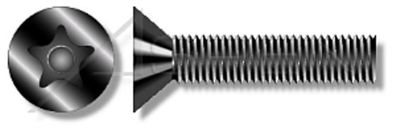 #10-32 X 3/8" Flat Head Security Machine Screws with Tamper-Resistant Torx Plus(r) Pin Drive, Alloy Steel