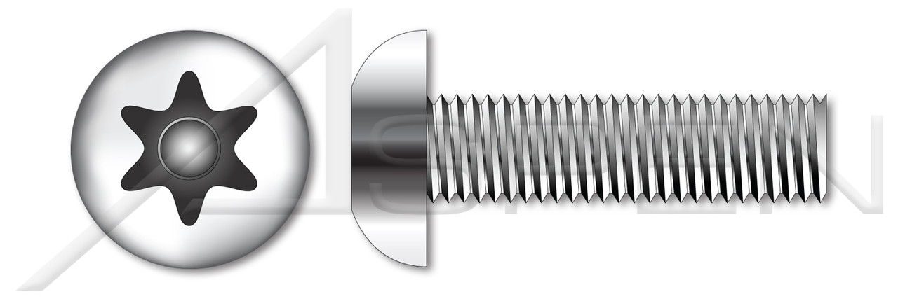 M6-1.0 X 22mm Security Machine Screws, Metric, Button Head Tamper Resistant Hex Socket Pin Drive, AISI 304 Stainless Steel (18-8), Includes Driver Bit