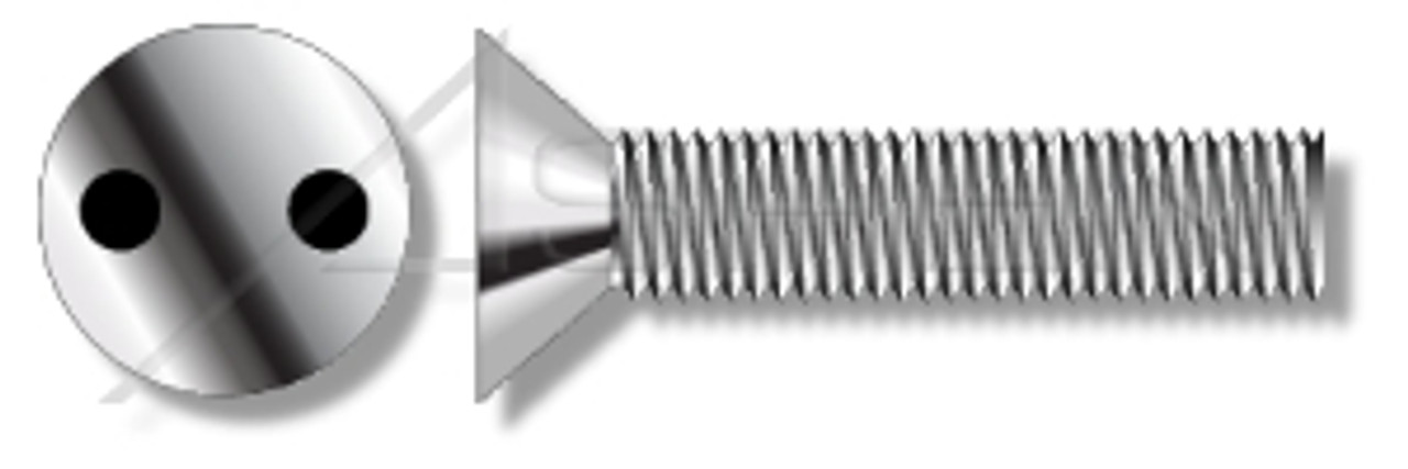 #10-24 X 1-1/2" Security Machine Screws, Flat Countersunk Head Tamper Resistant Drilled Spanner Drive, AISI 304 Stainless Steel (18-8), Includes Driver Bit