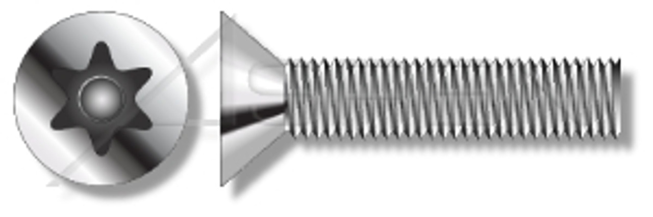 M5-0.8 X 20mm Flat Head Security Machine Screws with Tamper-Resistant 6Lobe Torx(r) Pin Drive, Stainless Steel 18-8, Includes Driver Bit