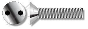 #4-40 X 1-1/2" Security Machine Screws, Flat Countersunk Head Tamper Resistant Drilled Spanner Drive, AISI 304 Stainless Steel (18-8), Includes Driver Bit