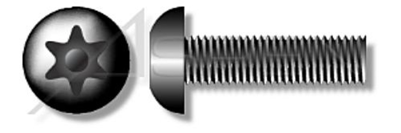 1/4"-20 X 1/2" Button Head Security Machine Screws with Tamper-Resistant 6Lobe Torx(r) Pin Drive, Alloy Steel, Includes Driver Bit