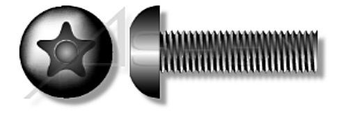 #10-24 X 1" Button Head Security Machine Screws with Tamper-Resistant Torx Plus(r) Pin Drive, Alloy Steel