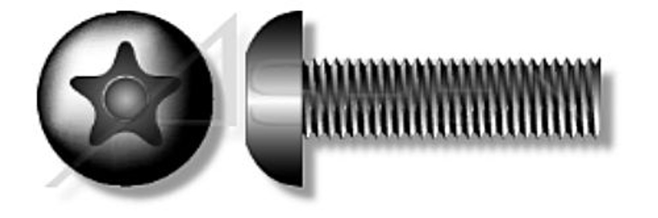 1/4"-20 X 1/2" Button Head Security Machine Screws with Tamper-Resistant Torx Plus(r) Pin Drive, Alloy Steel