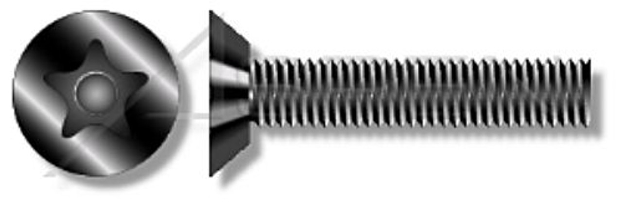 1/4"-20 X 1/2" Flat Undercut Head Security Machine Screws with Tamper-Resistant Torx Plus(r) Pin Drive, Alloy Steel