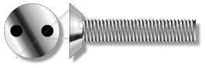 #4-40 X 1/4" Security Machine Screws, Flat Countersunk Undercut Head Tamper Resistant Drilled Spanner Drive, AISI 304 Stainless Steel (18-8), Includes Driver Bit