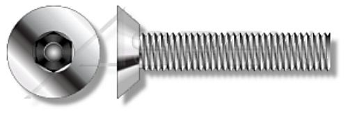 1/4"-20 X 3/8" Security Machine Screws, Flat Countersunk Undercut Head Tamper Resistant Hex Socket Pin Drive, AISI 304 Stainless Steel (18-8), Includes Driver Bit