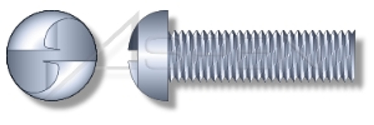 #8-32 X 3/4" Security Machine Screws, Round Head Tamper Resistant One-Way Slotted Drive, Steel, Zinc Plated