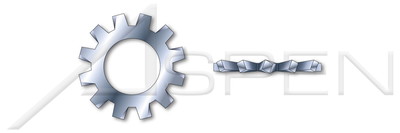 #6 External Tooth Lock Washers, Zinc Plated Steel