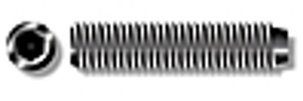 #10-24 X 3/4" Hex Socket Set Screws, Knurled Cup Point, Alloy Steel, Plain, Unbrako #10-24 X 3/4" Hex Socket Set Screws, Knurled Cup Point, Alloy Steel, Plain, Unbrako