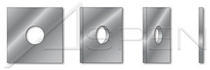 7/8", ID=15/16", OD=3", THK=0.315" Square Flat Washers, Steel, Hot Dip Galvanized