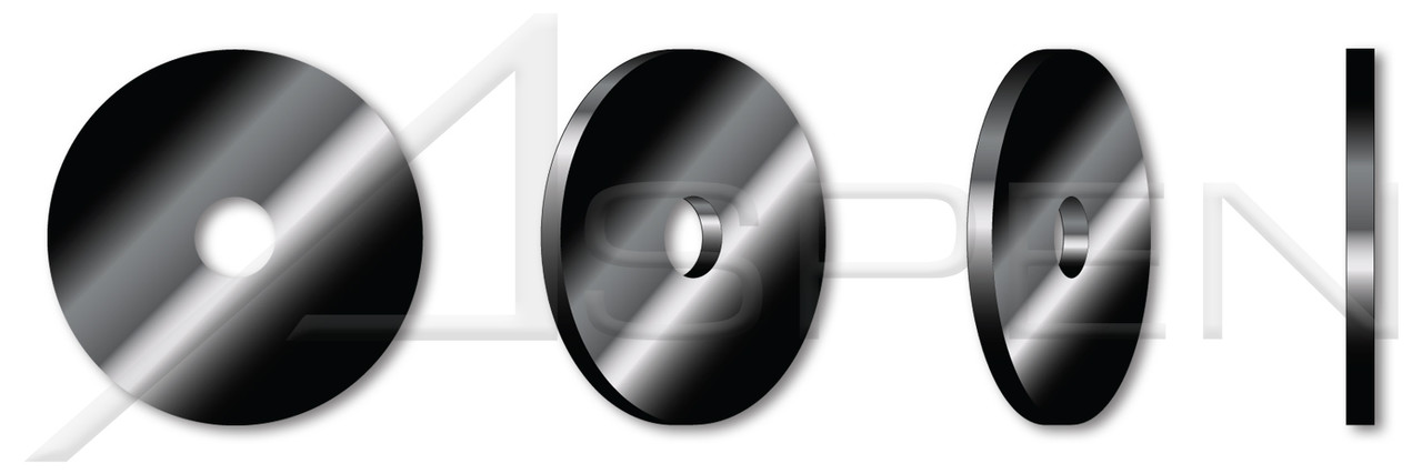 1/2" X 1-1/4" Flat Washers, Fender Washers, Steel, Black Oxide