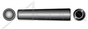 M10 X 36mm DIN 7978 / ISO 8736, Metric, Internally Threaded Tapered Pin, AISI 12L13 Steel