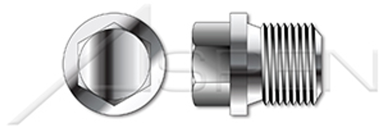 M14-1.5 DIN 910, Metric, Threaded Screw Pipe Plugs, Hex Drive, Straight Thread, A4 Stainless Steel