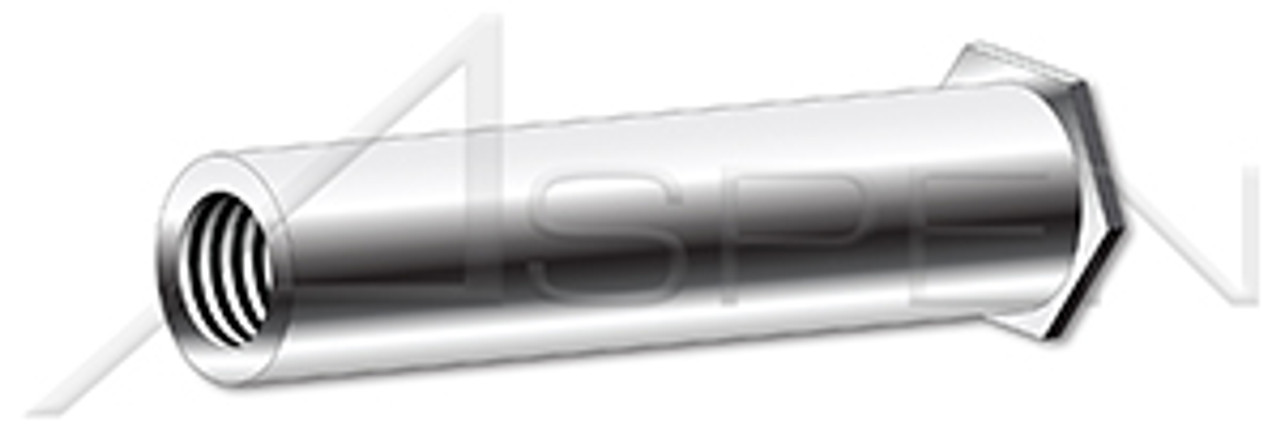 #10-32 X 5/16", OD=0.275" Self-Clinching Standoffs, Full Thread, AISI 303 Stainless Steel (18-8)