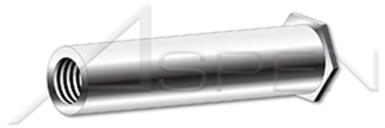 #6-32 X 5/8", OD=0.207" Self-Clinching Standoffs, Full Thread, AISI 303 Stainless Steel (18-8)