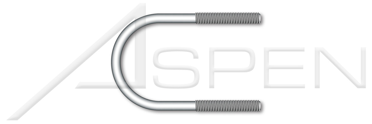 3/8"-16 X 2" U-Bolts, AISI 304 Stainless Steel (18-8) 3/8"-16 X 2" U-Bolts, AISI 304 Stainless Steel (18-8)