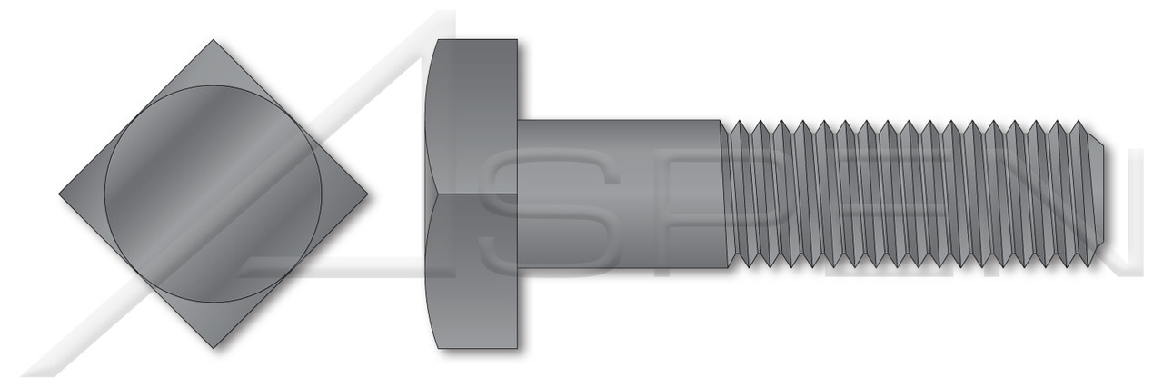 7/8"-9 X 4" Machine Bolts with Square Head, Steel