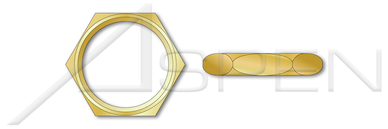 15/32"-32 Panel Nuts, Brass 15/32"-32 Panel Nuts, Brass