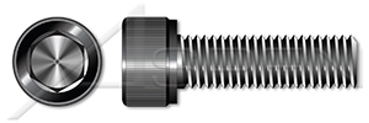 3/8"-16 X 1/2" Socket Cap Screws, Hex Drive, Fully Threaded, UNC Coarse Threading, Alloy Steel, Black Oxide