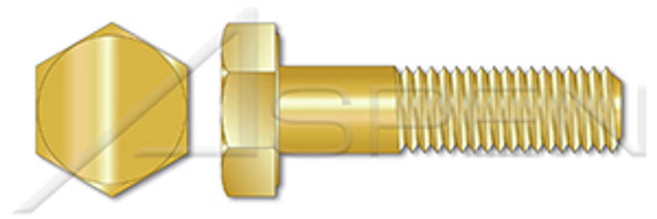 1/4"-20 X 7/8" Hex Head Cap Screws Bolts, Silicon Bronze