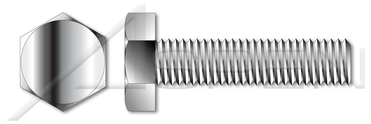 1/2"-13 X 3-3/4" Fully Threaded Hex Head Tap Bolts, Stainless Steel 18-8