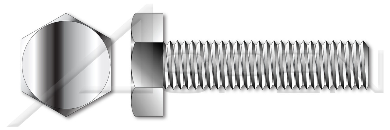 1/2"-20 X 4" Fully Threaded Hex Head Tap Bolts, Stainless Steel 18-8