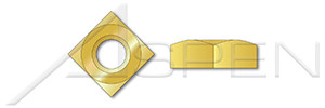 #8-32 X 0.125" Regular Square Nuts, Brass