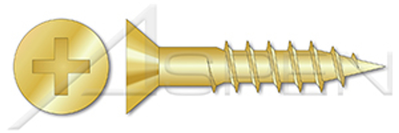 #16 X 2" Wood Screws, Flat Frearson Drive, Silicon Bronze