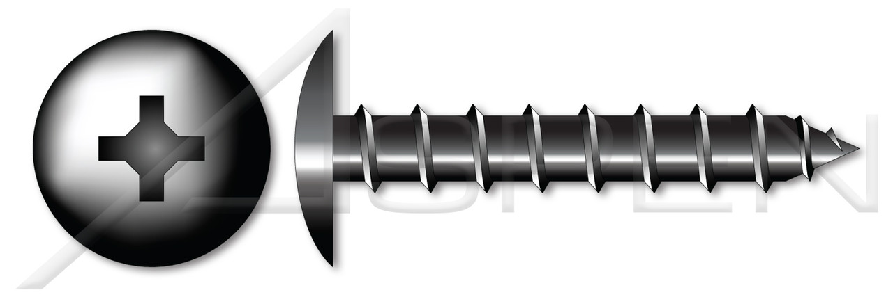#10-12 X 3" Self-Tapping Sheet Metal Screws, Type "A", Truss Phillips Drive, Steel, Black Oxide