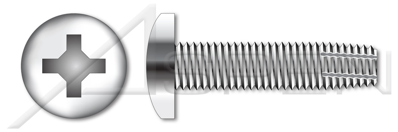 #2-56 X 1/4" Type F Thread Cutting Screws, Pan Head with Phillips Drive, 410 Stainless Steel