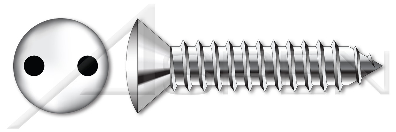 M4.8 X 25mm Oval Head Self Tapping Sheet Metal Security Screws with Tamper-Resistant Drilled Spanner Drive, Stainless Steel A2