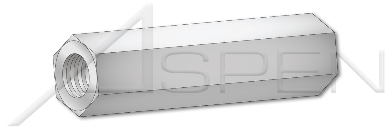 #8-32 X 7/8" Hex Female Standoffs,  3/8" Across Flats, Aluminum