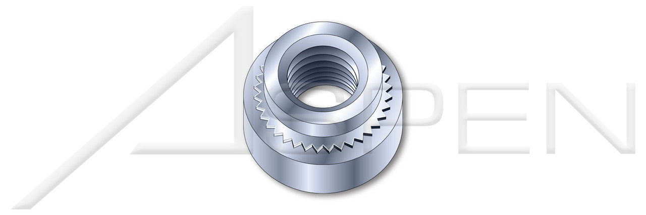 #10-24 X 0.038" Self-Clinching Nuts, Steel, Zinc Plated