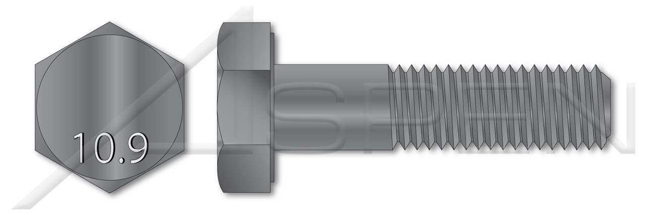 M20-2.5 X 130mm Hex Cap Screws, Partially Threaded, DIN 931 / ISO 4014,  Class 10.9 Steel, Plain