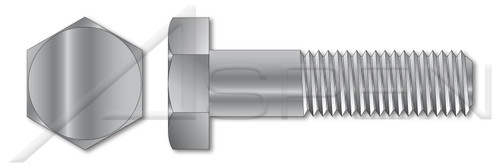 1-1/4"-7 X 12" Machine Bolts with Hex Head, Partially Threaded, A307 Steel, Hot Dip Galvanized