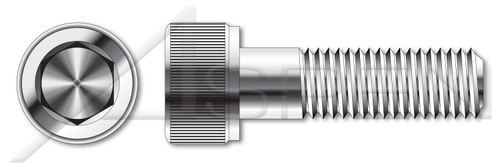 M5-0.8 X 18mm Socket Cap Screws, Hex Drive, DIN 912 / ISO 4762, A4-80 Stainless Steel