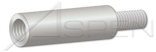 #6-32 X 3/8" Round Male-Female Standoffs,  1/4" Diameter, Aluminum