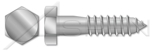 3/8"-7 X 8" Lag Screws, Hex Head, Steel, Hot Dip Galvanized